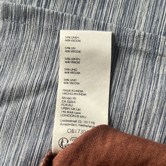 FREE PEOPLE Calla Linen Trouser Short Spiced Pecan Size 6 New with Tag - Picture 8 of 8